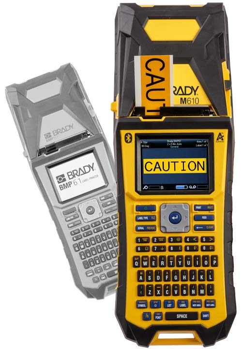 En ny M610-printer foran en gammel BMP61-printer