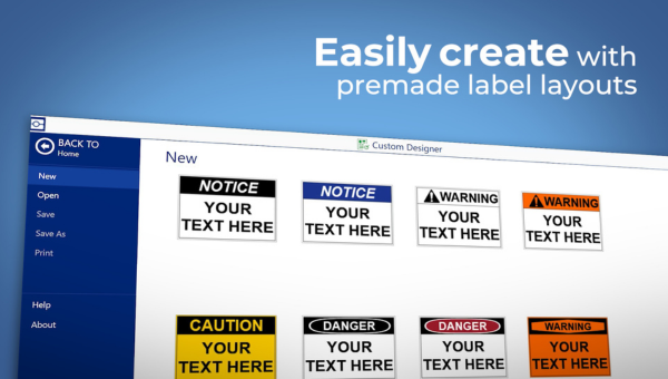 Forudoprettet labellayout i Brady Workstation