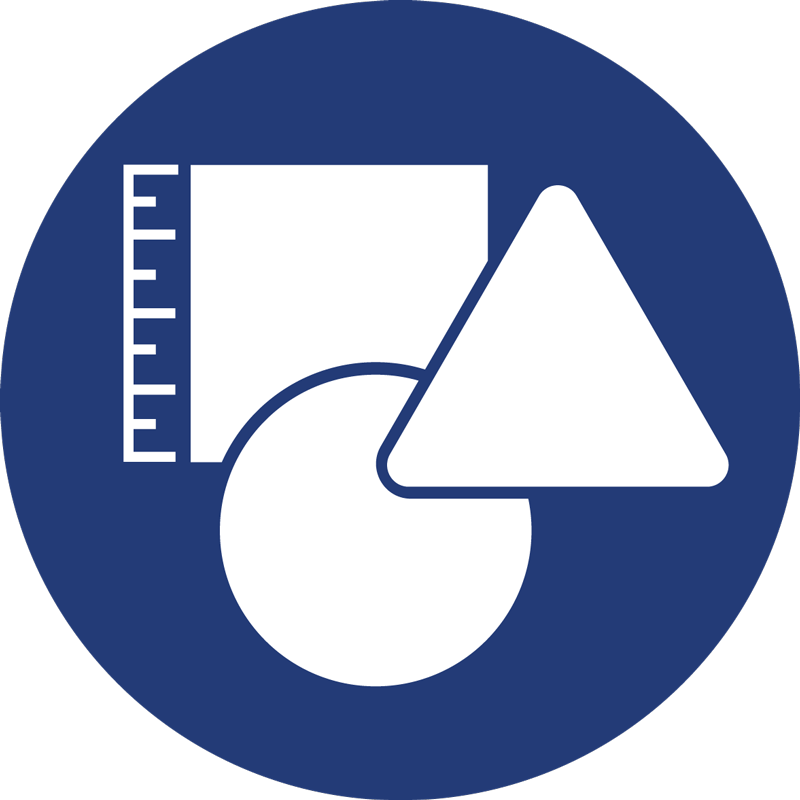 labelstørrelse og -form